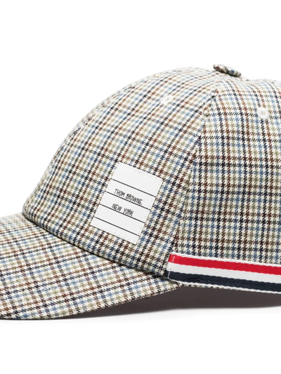 Shop Thom Browne 6-panel Houndstooth Cap In Nude