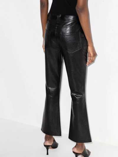 Shop Paige Claudine Flared Trousers In Schwarz