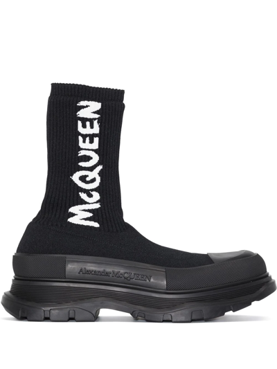 Alexander Mcqueen Alexander Mc Queen Tread Slick Boots In Schwarz