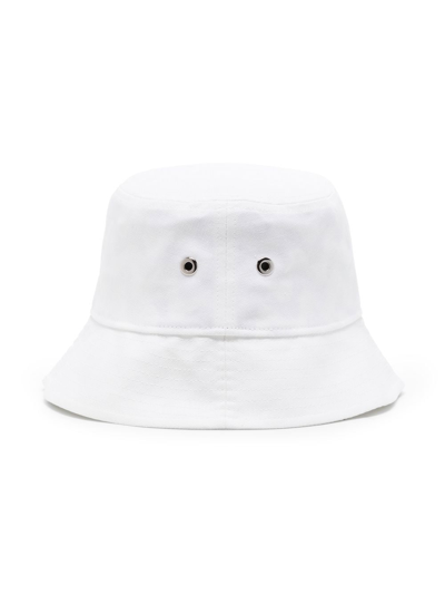 Shop Frescobol Carioca Logo Bucket Hat In Weiss