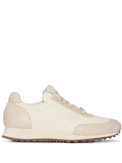 Shop St Agni Logo-print Low-top Sneakers In Nude