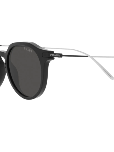 Shop Prada Pr 12ys Round-frame Sunglasses In Schwarz