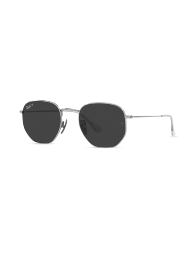 Ray Ban Rb8148 Hexagonal-shape Sunglasses In Silber