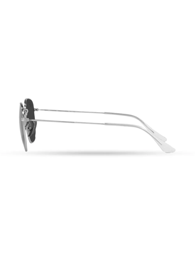 Ray Ban Rb8148 Hexagonal-shape Sunglasses In Silber