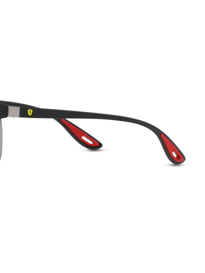 Shop Ray Ban Rb3698m Scuderia Ferrari Square Sunglasses In Schwarz