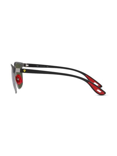 Ray Ban Rb3698m Scuderia Ferrari Collection Sunglasses Matte Black Frame Green Lenses 53-20 In Schwarz