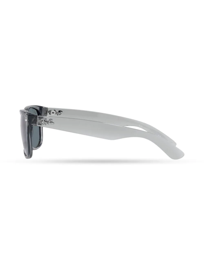 Ray Ban Unisex New Wayfarer Classic 55 Polarized Low Bridge Fit Sunglasses, Rb2132f55-p In Grau