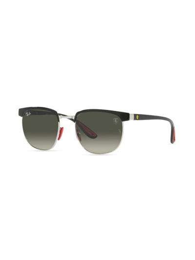 Shop Ray Ban Rb3698m Scuderia Ferrari Square Sunglasses In Schwarz