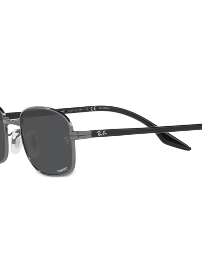 Shop Ray Ban Rb3690 Chromance Rectangle-shape Sunglasses In Schwarz