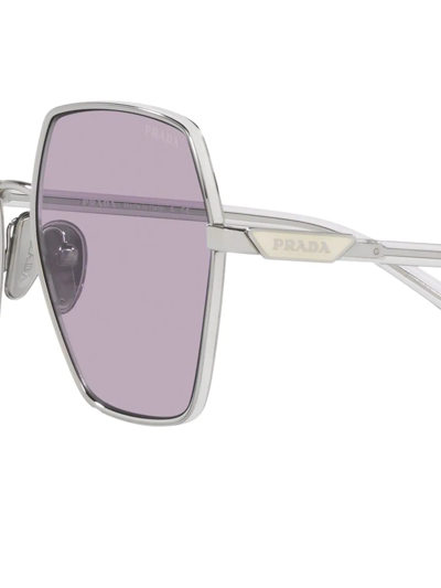 Shop Prada Pr 56ys Square-frame Sunglasses In Silber