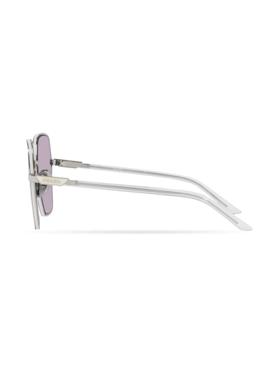 Shop Prada Pr 56ys Square-frame Sunglasses In Silber