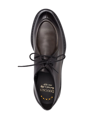 Shop Doucal's Lace-up Leather Derby Shoes In Schwarz