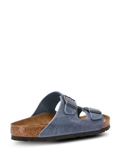 Shop Birkenstock Arizona Soft Insole Sandals In Blau