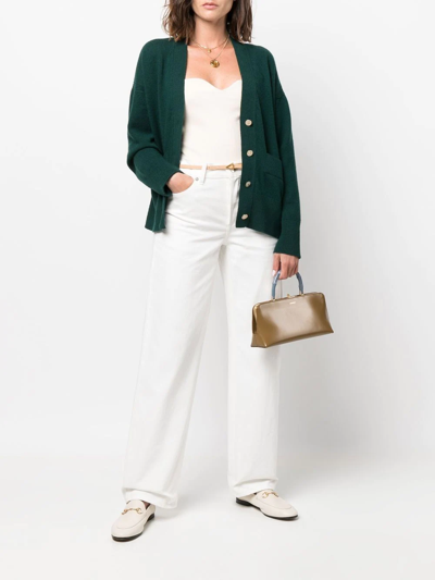 Shop Barrie V-neck Cashmere Cardigan In Green