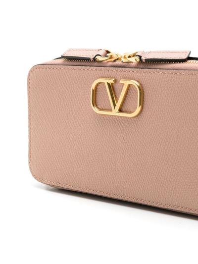 Shop Valentino Vlogo Signature Shoulder Bag In Neutrals