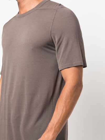 Shop Rick Owens Level Longline T-shirt In Braun