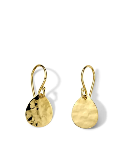 Shop Ippolita 18kt Yellow Gold Classico Crinkle Hammered Teardrop Earrings