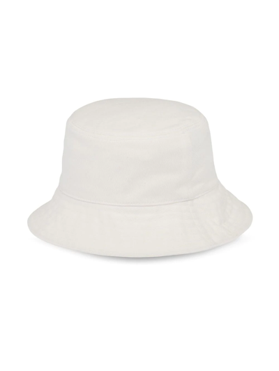 Shop Miu Miu Logo-embroidered Bucket Hat In Weiss