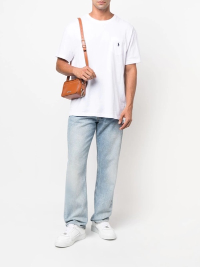 Polo Ralph Lauren T-shirt Cotton Chest Pocket In Weiss