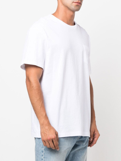 Shop Polo Ralph Lauren Embroidered-logo Short-sleeve T-shirt In Weiss