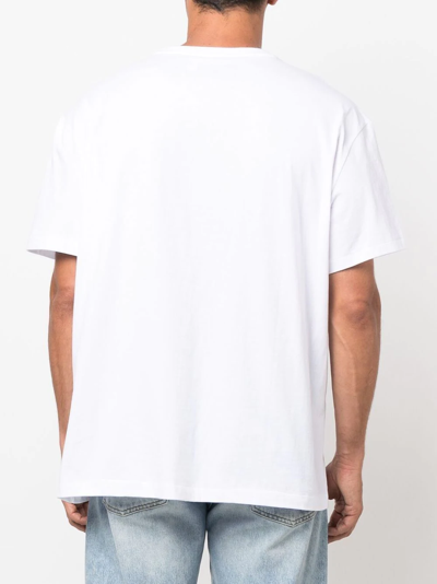 Shop Polo Ralph Lauren Embroidered-logo Short-sleeve T-shirt In Weiss