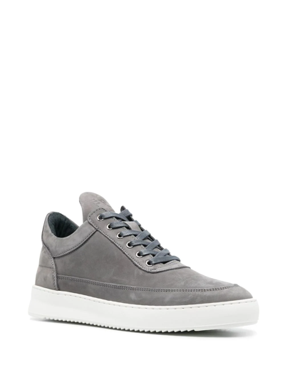 Filling Pieces Low Top Ripple Suede Low-top Trainers In Grau