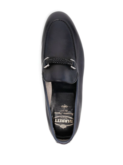 Shop Barrett Rixon Woven-strap Leather Loafers In Blau