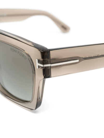 Tom Ford Transparent Square-frame Sunglasses In Grey