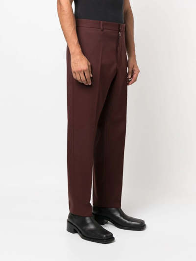 Shop Jil Sander Straight-leg Tailored Trousers In Braun