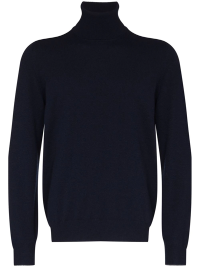 Brunello Cucinelli Cashmere Turtle-neck Sweater In Blau