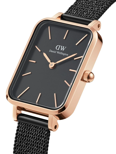 Shop Daniel Wellington Quadro Pressed Ashfield 20x26mm In Schwarz