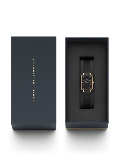 Shop Daniel Wellington Quadro Pressed Ashfield 20x26mm In Schwarz