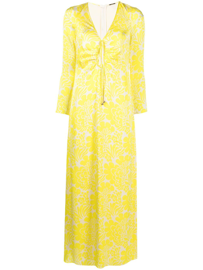 Shop Alexis Elmina Begonia-print Dress In Gelb