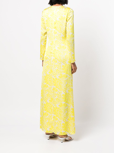 Shop Alexis Elmina Begonia-print Dress In Gelb