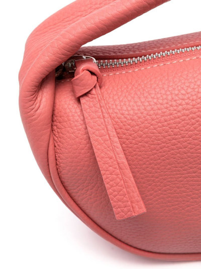 Shop By Far Textured-leather Tote Bag In Rosa