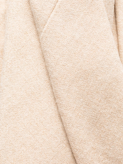 Shop Eleventy Textured Wool Tie In Nude
