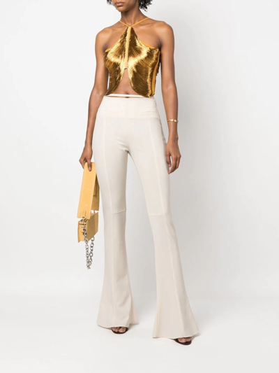 Shop Cult Gaia Quella Metallic-finish Vest In Gold