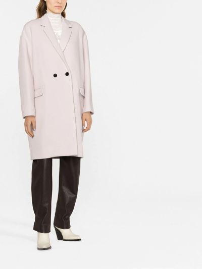 Isabel Marant Notched-lapels Single-breasted Coat In Nude