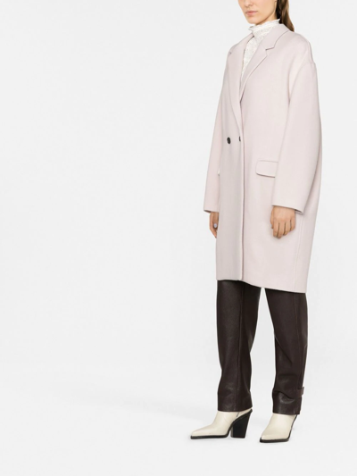 Isabel Marant Notched-lapels Single-breasted Coat In Nude