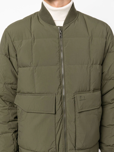 Woolrich Feather-down Quilted Jacket In Grün
