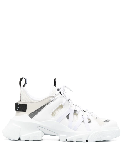 Shop Mcq By Alexander Mcqueen Panelled Low-top Sneakers In Weiss