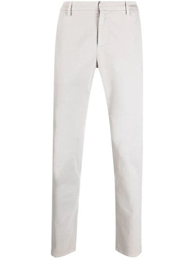 Dondup Slim-cut Chino Trousers In Grau