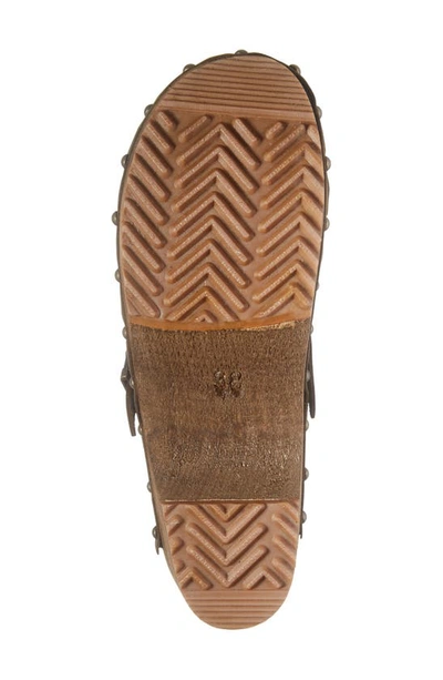 Sanita Kristel Stud Leather Clog In Antique Brown