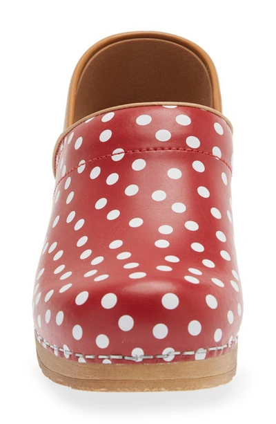 Shop Sanita Roxbury Polka Dot Clog In Red