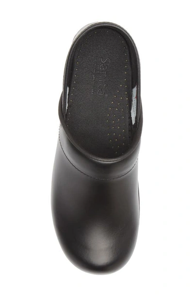 Sanita Aubrey Leather Clog In Black 002