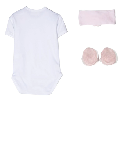 La Perla Floral-detail Bodysuit Set In 白色