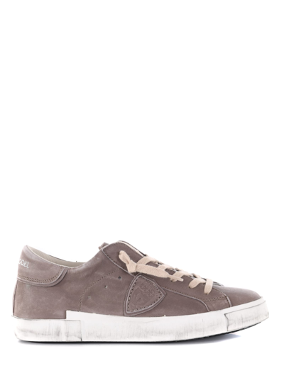 Shop Philippe Model Sneakers Uomo  Prsx Low In Nappa In Tortora