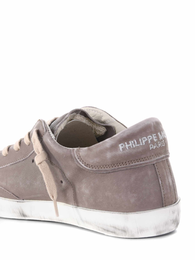 Shop Philippe Model Sneakers Uomo  Prsx Low In Nappa In Tortora