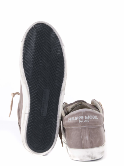 Shop Philippe Model Sneakers Uomo  Prsx Low In Nappa In Tortora