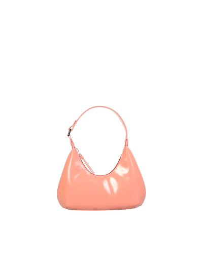 By Far Amber Light Pink Handbag In Patent Leather With Adjustable Handle And Zip Closure Woman In Pink
